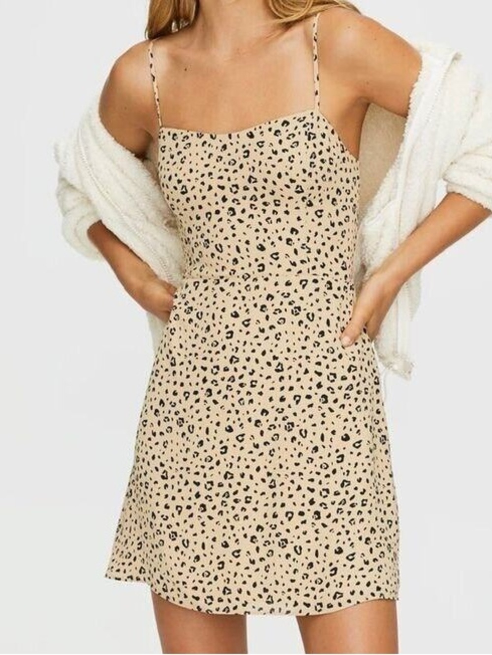 Aritzia Sunday Best Leopard Flirt Mini Dress Size 6